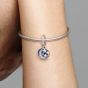 PANDORA Silver Moon Blue Sky Dangle Charm 791993CZ