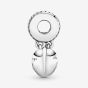 PANDORA Silver Mother & Daughter Hearts Dangle Charm 792072EN40