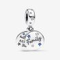 PANDORA Silver Family Love Double Dangle Charm 792987C01