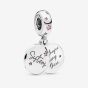 PANDORA Silver Forever Sisters Dangle Charm 798012FPC