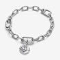 PANDORA Sterling Silver Cubic Zirconia Heart Medallion Dangle Charm 793975C01