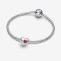 PANDORA Sterling Silver Red Cubic Zirconia January Birthstone Heart Charm 794161C01