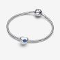 PANDORA Sterling Silver Blue Cubic Zirconia September Birthstone Heart Charm 794161C09