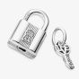 PANDORA Sterling Silver Padlock & Key Dangle Charm 790088C01
