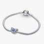 PANDORA Sterling Silver Blue Sparkling Butterfly Charm 790761C01