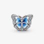 PANDORA Sterling Silver Blue Sparkling Butterfly Charm 790761C01