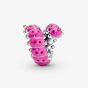 PANDORA Sterling Silver Pink Caterpillar Charm 790762C01