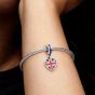 PANDORA Sterling Silver Heart Great Britain Flag Dangle Charm 791512ENMX