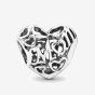 PANDORA Sterling Silver Openwork Mom Heart Charm 791519