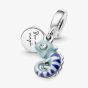 PANDORA Sterling Silver Colour Changing Chameleon Dangle Charm 791676C01