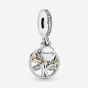 PANDORA Sterling Silver & 14ct Yellow Gold Family Tree Dangle Charm 791728CZ