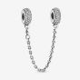 PANDORA Sterling Silver Pave Cubic Zirconia Safety Chain Charm 791736CZ-05