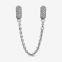 PANDORA Sterling Silver Pave Cubic Zirconia Safety Chain Charm 791736CZ-05