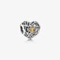 PANDORA Sterling Silver Citrine November Birthstone Heart Charm 791784CI