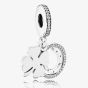 PANDORA Sterling Silver Cubic Zirconia Lucky Day Four Leaf Clover Dangle Charm 792089CZ