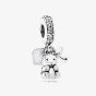 PANDORA Sterling Silver Cubic Zirconia Baby Treasures Bear Dangle Charm 792100CZ