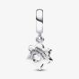 PANDORA Sterling Silver Cubic Zirconia Sparkling Pet Paw Print Dangle Charm 792247C01