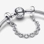 PANDORA Sterling Silver Linked Hearts Safety Chain Charm 792274C00-05