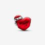 PANDORA Metallic Red Christmas Heart Charm 792336C01