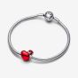 PANDORA Metallic Red Christmas Heart Charm 792336C01