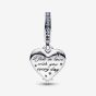 PANDORA Celestial Shooting Star Heart Dangle Charm 792356C01