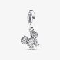 PANDORA Disney Sterling Silver Cubic Zirconia Mickey Mouse Dangle Charm 793031C01