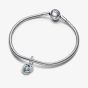 PANDORA Sterling Silver Blue Cubic Zirconia March Birthstone Charm 793125C03