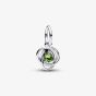 PANDORA Sterling Silver Green Cubic Zirconia August Birthstone Charm 793125C08