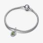 PANDORA Sterling Silver Green Cubic Zirconia August Birthstone Charm 793125C08