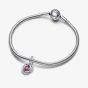 PANDORA Sterling Silver Pink Cubic Zirconia October Birthstone Charm 793125C10