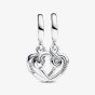 PANDORA Sterling Silver Cubic Zirconia Forever & Always Double Charm 793232C01