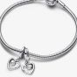 PANDORA Sterling Silver Cubic Zirconia Forever & Always Double Charm 793232C01