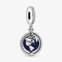 PANDORA Sterling Silver Cubic Zirconia Blue Spinning Globe Charm 798021CZ