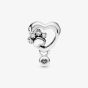 PANDORA Sterling Silver Cubic Zirconia Sparkling Paw Print Heart Charm 798873C01