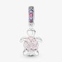 PANDORA Sterling Silver Cubic Zirconia Pink Murano Glass Sea Turtle Charm 798939C02