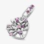 PANDORA Pink Heart Family Tree Dangle Charm 799153C01