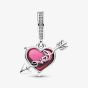 PANDORA Red Heart Arrow Murano Glass Charm 793085C01