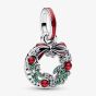 PANDORA Holiday Wreath Double Dangle Charm 794238C01