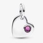 PANDORA February Birthstone Heart Dangle Charm 794295C02