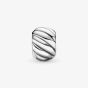 PANDORA Silver Polished Feathered Clip Charm 791752
