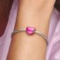 PANDORA Metallic Pink Heart Charm 793337C03