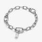 PANDORA Pearl & Arrows Mini Dangle Charm 793687C01
