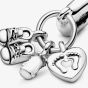 PANDORA Baby Bottle & Shoes Dangle Charm 798106CZ