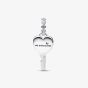 PANDORA Opalescent Heart Key Dangle Charm 794427C01