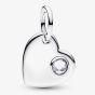 PANDORA April Birthstone Heart Dangle Charm 794295C04