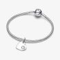 PANDORA April Birthstone Heart Dangle Charm 794295C04