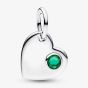 PANDORA May Birthstone Heart Dangle Charm 794295C05