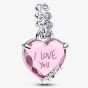 PANDORA I Love You Mom Pink Dangle Charm 794464C01