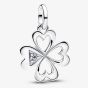 PANDORA ME Silver Heart Four Leaf Clover Medallion Charm 793034C01