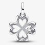 PANDORA ME Silver Heart Four Leaf Clover Medallion Charm 793034C01